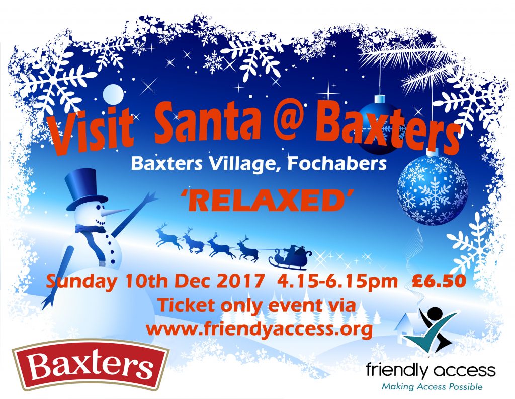Visit Santa at baxters in a relaxed atmospheare